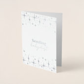 Baby Dust Kaart Onvruchtbaarheid Wensen Zilverfoli (Voorkant)