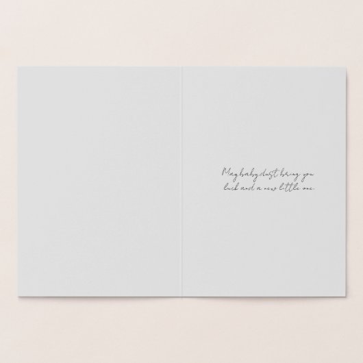 Baby Dust Kaart Onvruchtbaarheid Wensen Zilverfoli (Binnen)