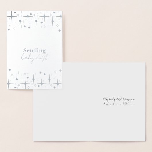 Baby Dust Kaart Onvruchtbaarheid Wensen Zilverfoli (Display)