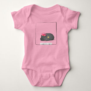 Baby Dwergnijlpaard Prinses Illustratie Romper