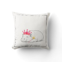 Baby Dwergnijlpaard Prinses Kussenhoes