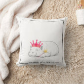 Baby Dwergnijlpaard Prinses Kussensloop Kussen (Deken)