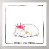 Baby Dwergnijlpaard Prinses Poster (Voorkant)