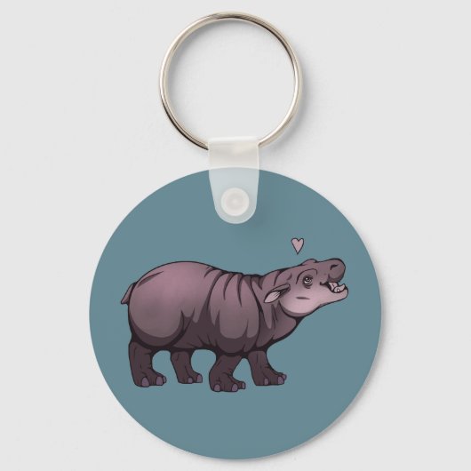 Baby Dwergnijlpaard Sleutelhanger (Voorkant)