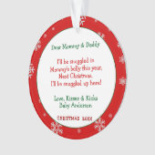 Baby echo nieuwe ouders ornament (voorkant)