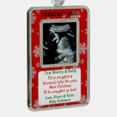 Baby echo nieuwe ouders verzilverd omlijst ornament (Rechts)