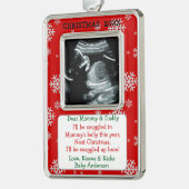 Baby echo nieuwe ouders verzilverd omlijst ornament (Links)