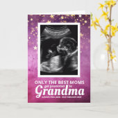 Baby-echo oma zwangerschapsaankondiging kaart (Gele Bloem)