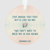 Baby Echografie 1e kerst Verwacht Ornament (achterkant)