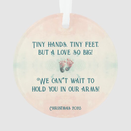 Baby Echografie 1e kerst Verwacht Ornament (achterkant)