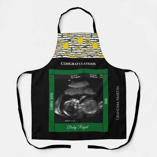 Baby Echografie Gefeliciteerd oma Schort (Voorkant)