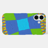 Baby eco-groene Gecontroleerde blauwcyaan Case-Mate iPhone Case (Achterkant (horizontaal))