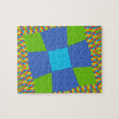 Baby eco-groene Gecontroleerde blauwcyaan Legpuzzel (Horizontaal)