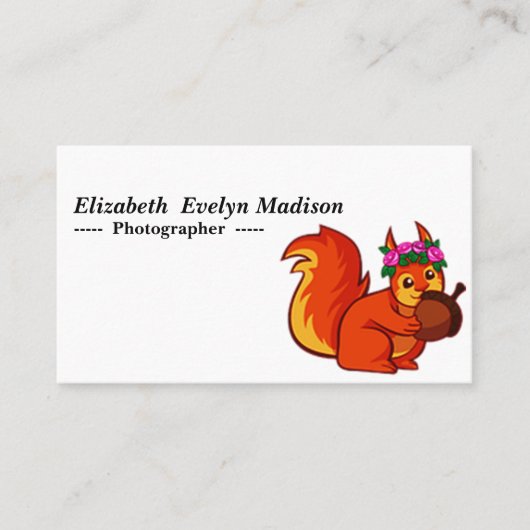 baby eekhoorn 568 visitekaartje (Voorkant)