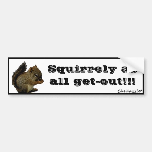 Baby eekhoorn bumpersticker (Voorkant)
