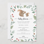 Baby eekhoorn en Baby shower van mam Kaart (Voorkant)