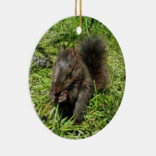 Baby eekhoorn keramisch ornament (Rechts)