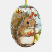 Baby eekhoorn keramisch ornament (Voorkant)