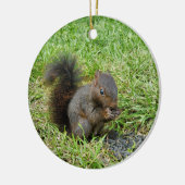 Baby eekhoorn keramisch ornament (Links)