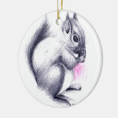 baby eekhoorn keramisch ornament (Links)