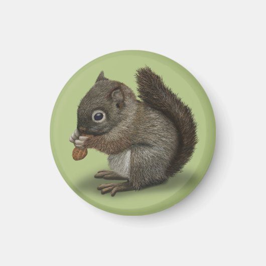 Baby eekhoorn magneet (Voorkant)