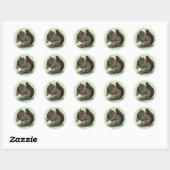 Baby eekhoorn ronde sticker (Vel)