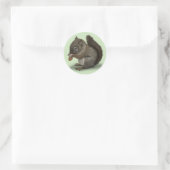 Baby eekhoorn ronde sticker (Tas)