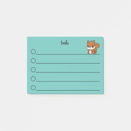 Baby Eekhoorn takenlijst Post-it® Notes (Voorkant)