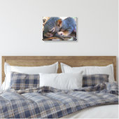 Baby eekhoornslaap canvas afdruk (Insitu (Slaapkamer))