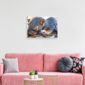 Baby eekhoornslaap canvas afdruk (Insitu (Woonkamer))