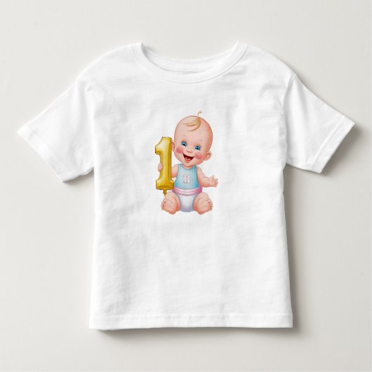 Baby, een jaar oud, gefeliciteerd kinder shirts (Voorkant)