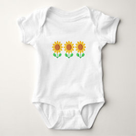 baby een stuk, baby, douchegift, zonnebloemen romper