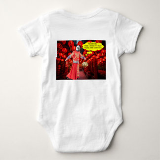 baby één stuk. Gelukkig Chinees Nieuwjaar. panda/m Romper