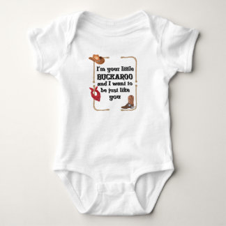 Baby één stuk t-shirt - ik ben je kleine buckaroo