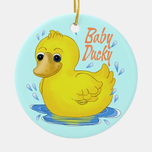 Baby Eendje Keramisch Ornament (Voorkant)