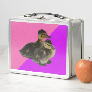 Baby Eendjes op Roze Framboos en Paarse Sorbet