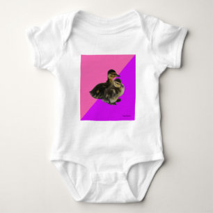 Baby Eendjes op Roze Framboos en Paarse Sorbet Romper