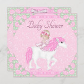 Baby, eenduidig en Roos Roze Baby shower Kaart (Voorkant / Achterkant)
