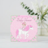 Baby, eenduidig en Roos Roze Baby shower Kaart (Staand voorkant)