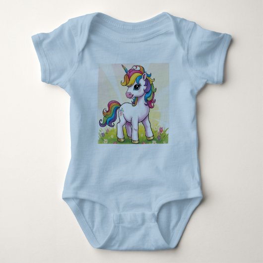 Baby Eenhoorn baby shirt (Voorkant)