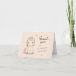 Baby Eenhoorn Baby Shower Bedankkaart