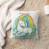 Baby Eenhoorn Genderneutraal Gepersonaliseerd Kussen (Deken)