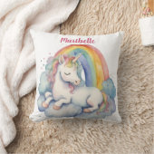 Baby eenhoorn gepersonaliseerd kussen (Deken)