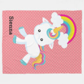 Baby Eenhoorn (groot) Fleece Deken (Voorkant (Horizontaal))