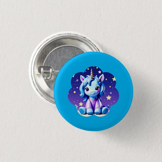 Baby Eenhoorn in de Button van PJ (Voorkant /achterkant)