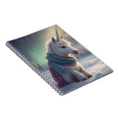 Baby Eenhoorn in de sneeuw Notitieboek (Rechterzijde)