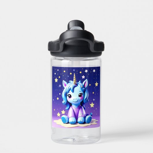 Baby Eenhoorn in PJ's waterfles (Achterkant)