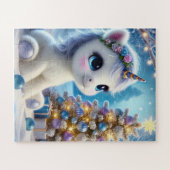 Baby Eenhoorn Kerstmis Legpuzzel (Horizontaal)