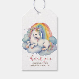 Baby Eenhoorn Meisje Baby Shower Bedankt Cadeaulabel