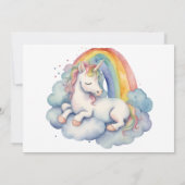 Baby Eenhoorn Meisje Baby shower Kaart (Achterkant)